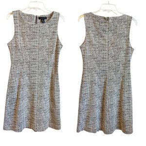 Tahari Black Label Womens Gray Sleeveless Side Pocket Dress Size 8